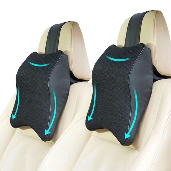 Memory Foam Car Headrest Pillow for Neck & Shoulder Support