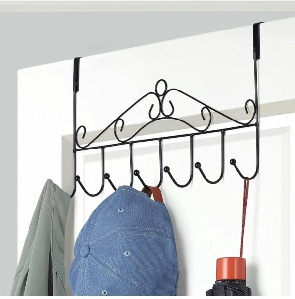 Over-the-Door Hanger – 7 Hooks, No Drilling, Space-Saving Organizer