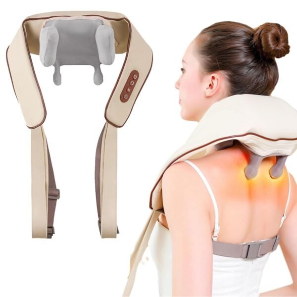 Smart Neck Massager with Heat, Deep Kneading & Adjustable Intensity