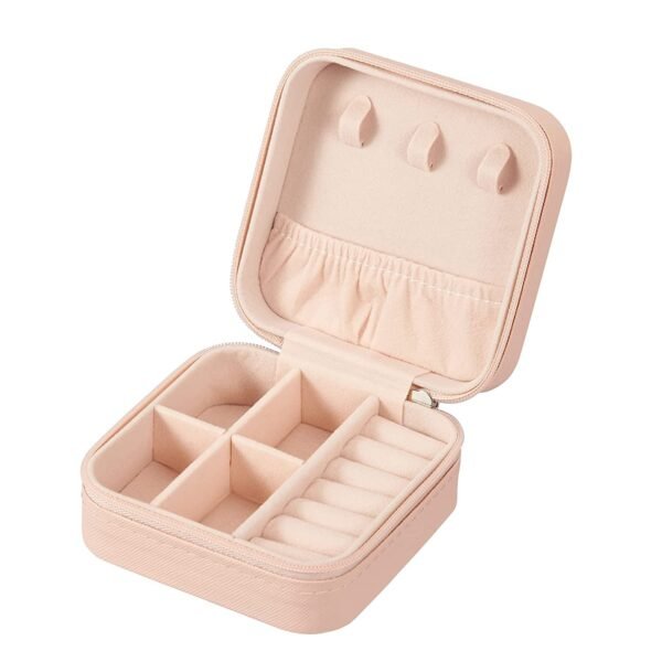 Stylish PU Zipper Jewellery Box – Compact, Durable & Waterproof for Travel