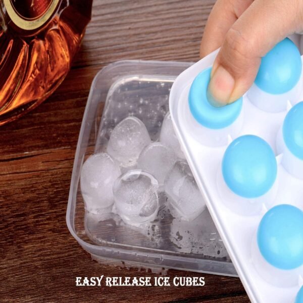 21-Grid Silicone Ice Cube Trays with Lids – No-Spill, Easy-Release & Durable